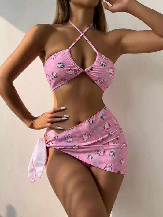 Hello Kitty 3-Piece Bikini